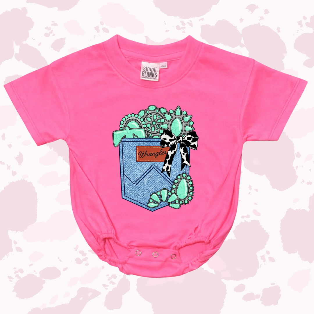 Western Pocket Bubble Onesie