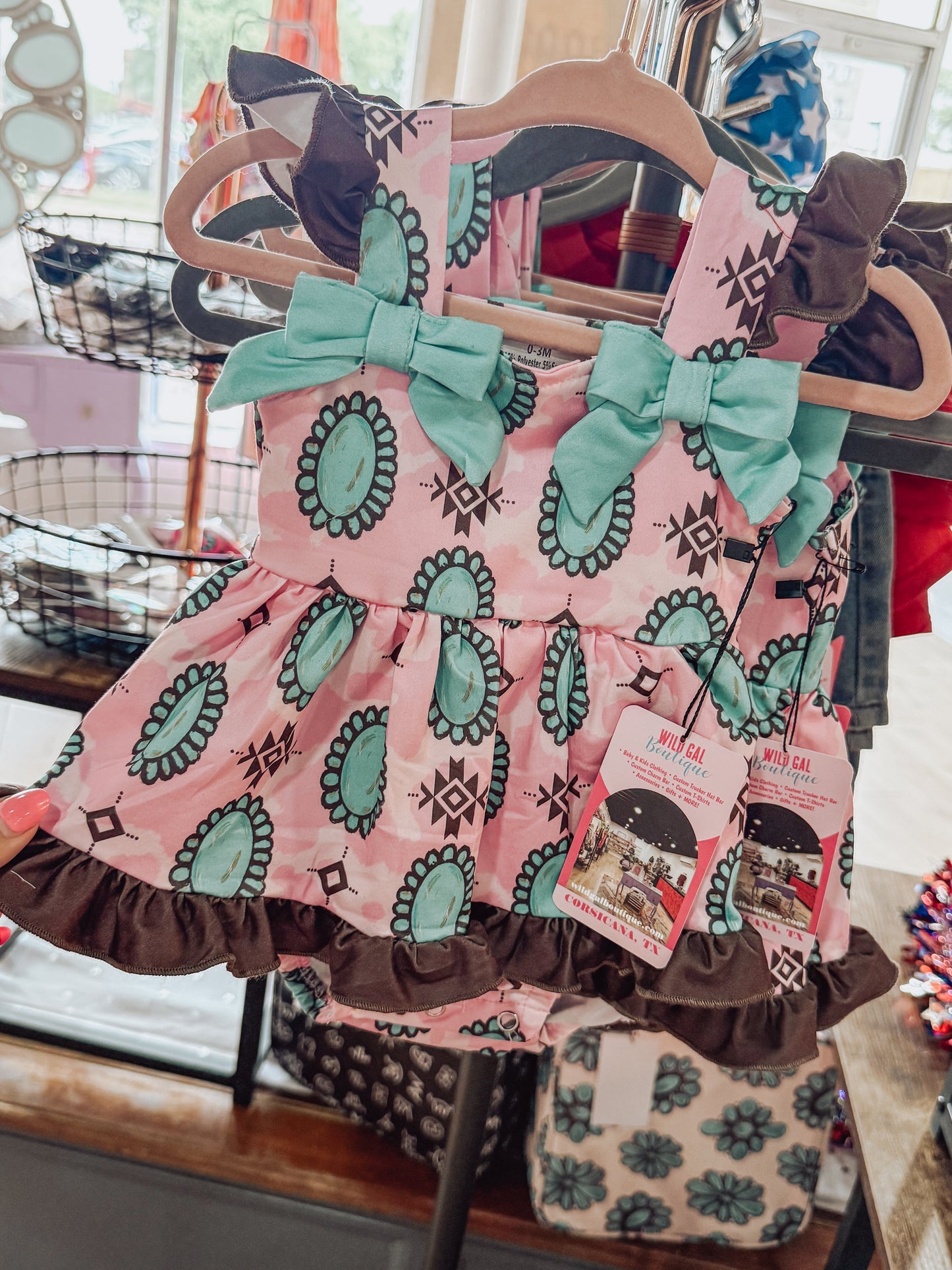 Pink Concho Onesie Dress