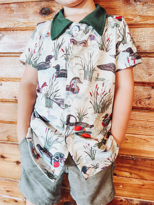 Boys Waterfowl Button Down