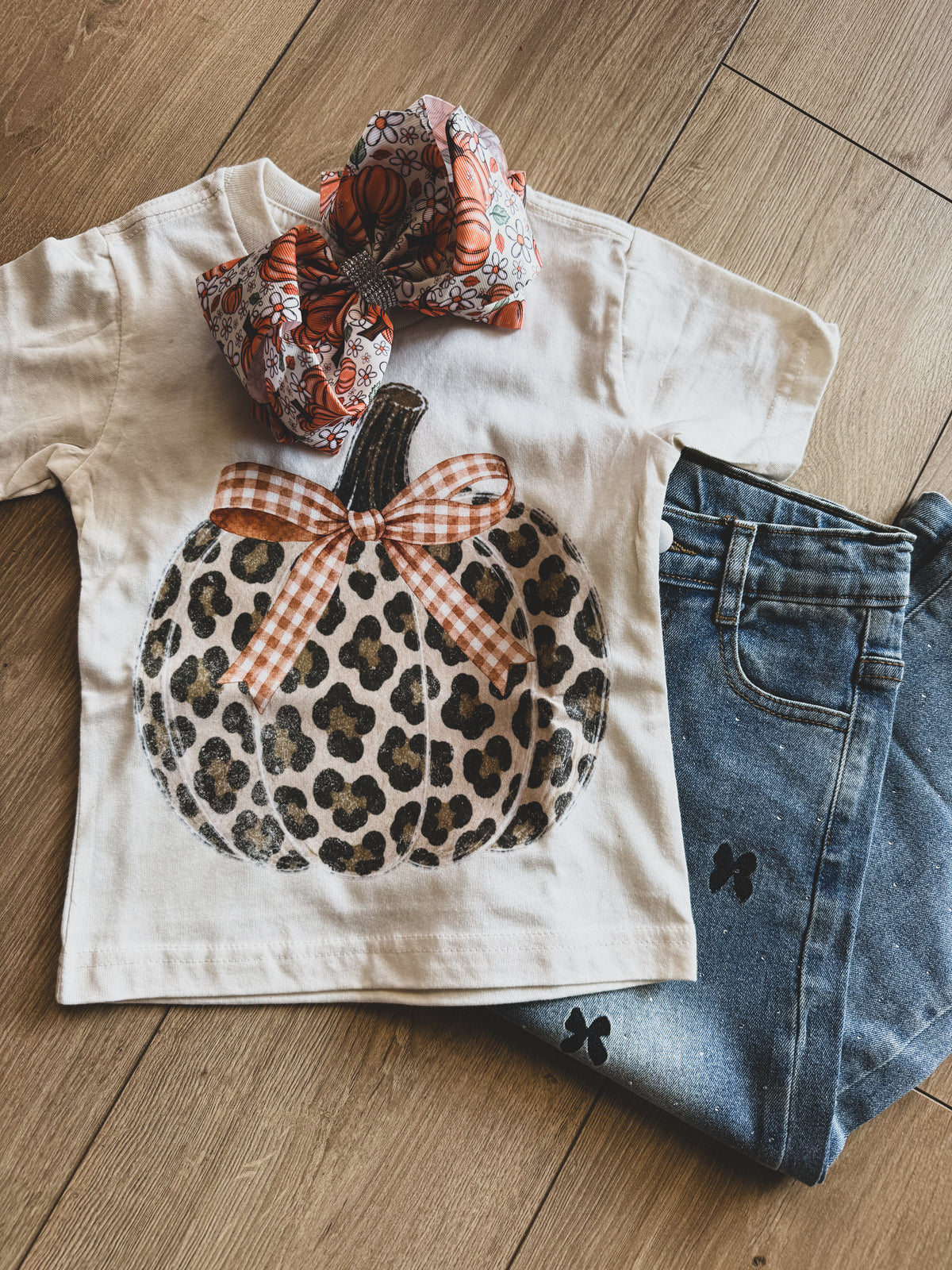 Leopard Pumpkin Patch Tee