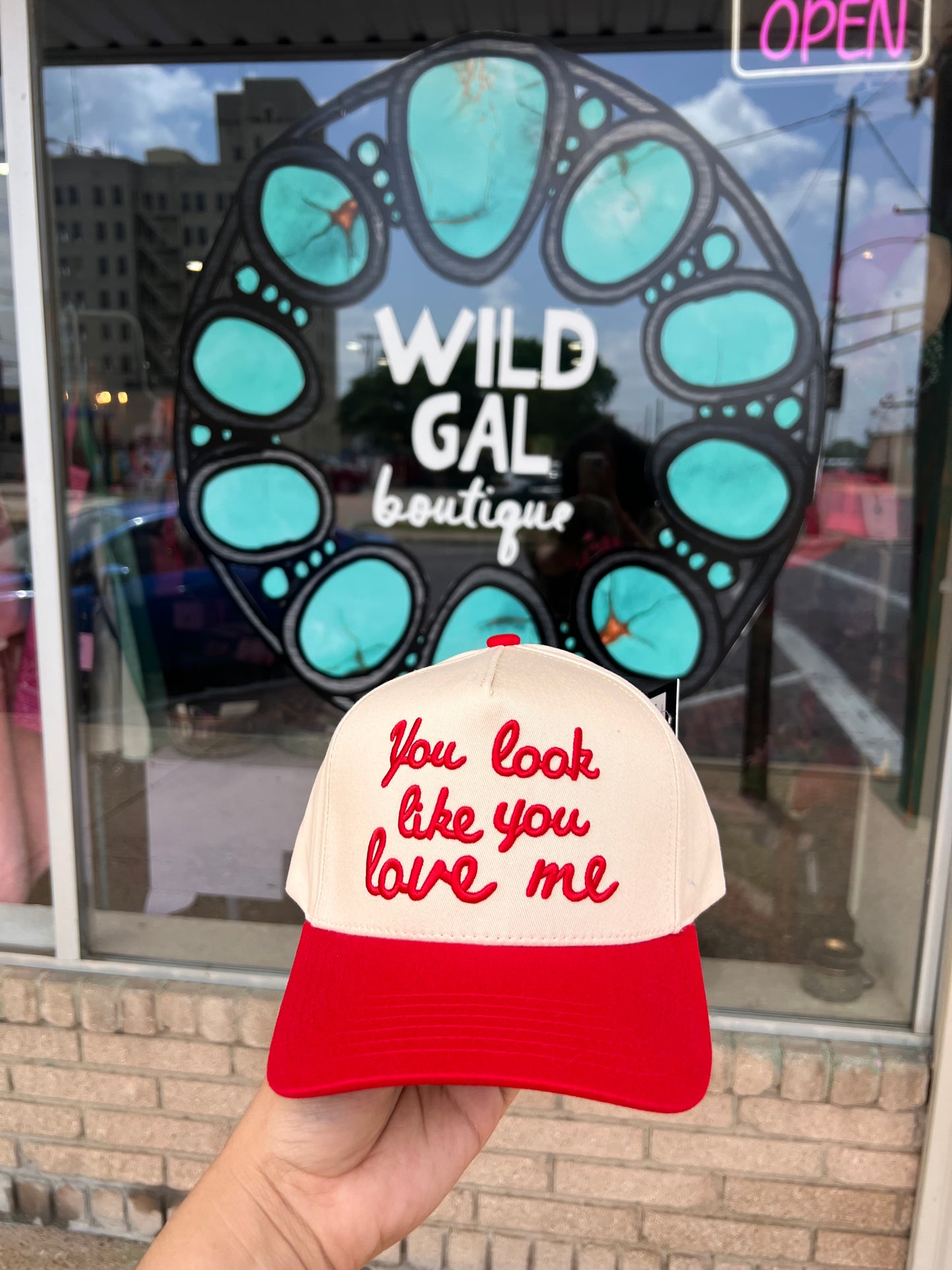 You Look Like You Love Me Embroidered Trucker