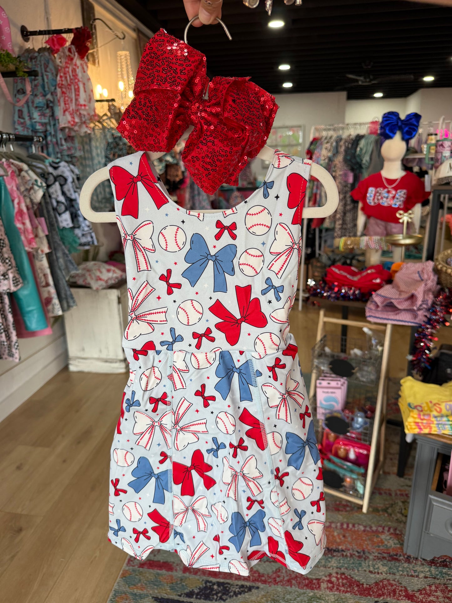 Baseballs & Bows Athletic Dress