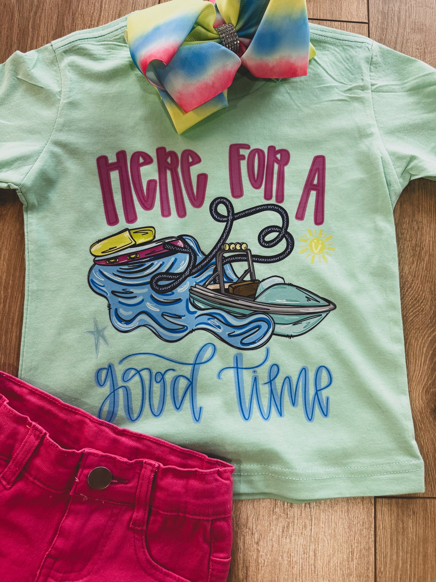 Here For A Good Time Girls Tee