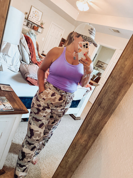 Camo Wide Leg Pants