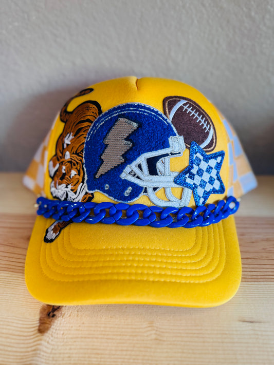 Tiger Game Day Trucker (Checkered Mesh Back)