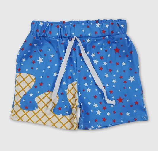 Red, White & Drippy Shorts
