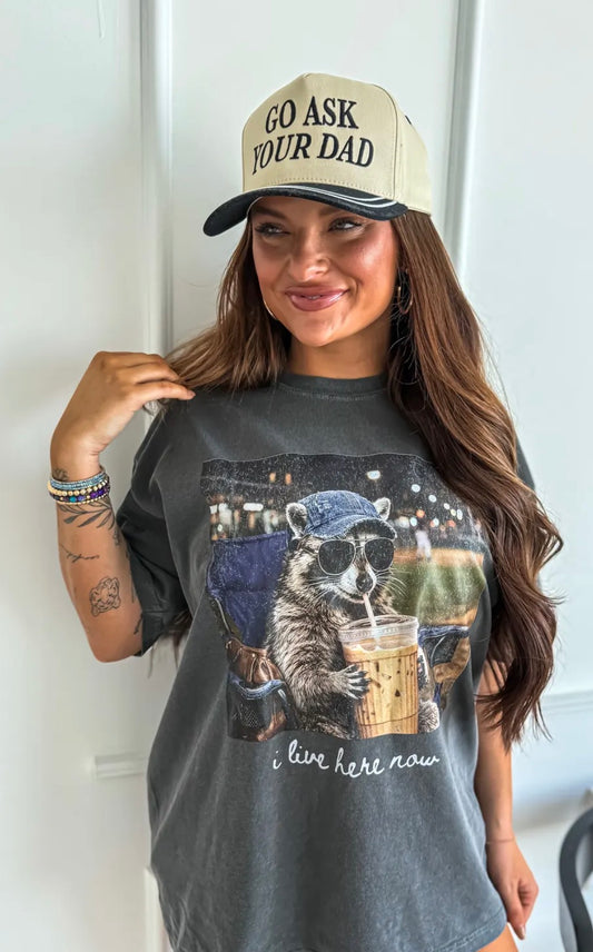 I Live Here Now Ballpark Tee