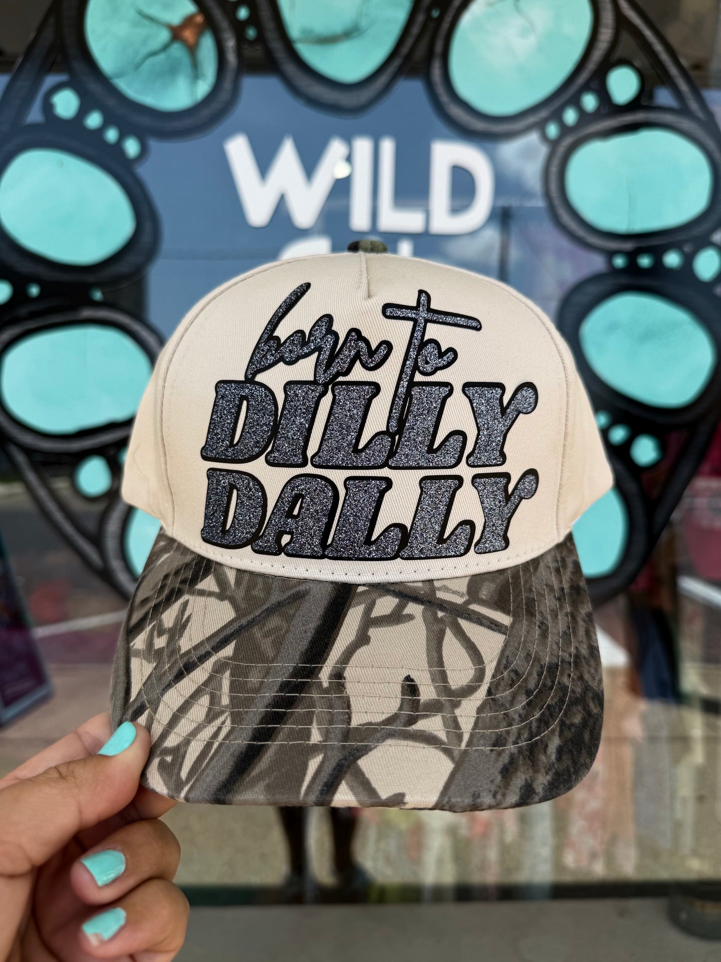 Dilly Dally Camo Trucker