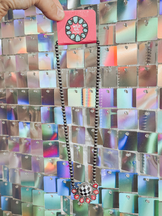 Punchy & Pink Pearl Necklace