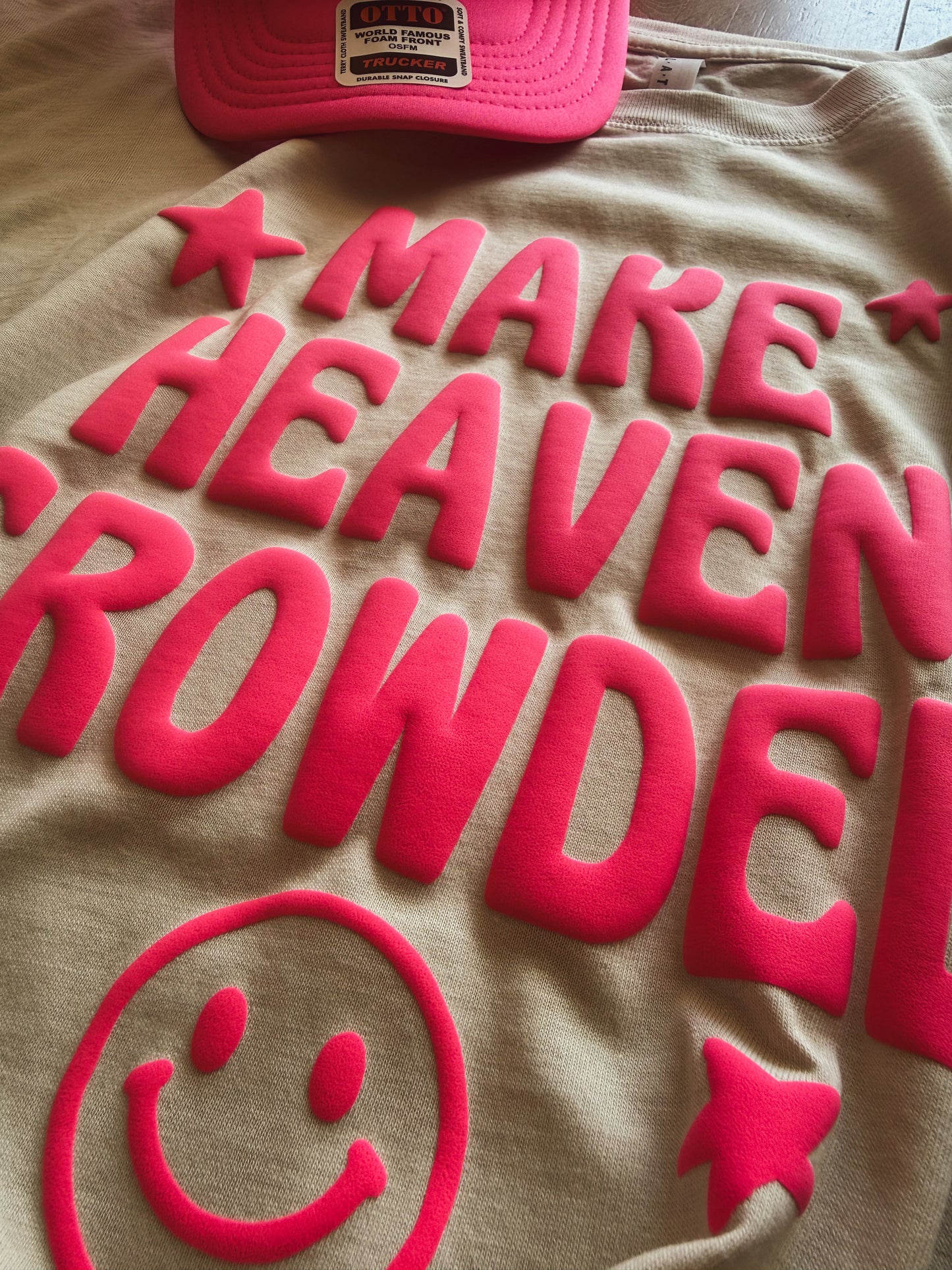 (Cap Sleeve) Make Heaven Crowded Puff Tee