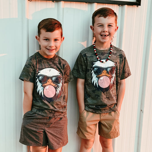 Camo Bubble Gum Eagle Tee