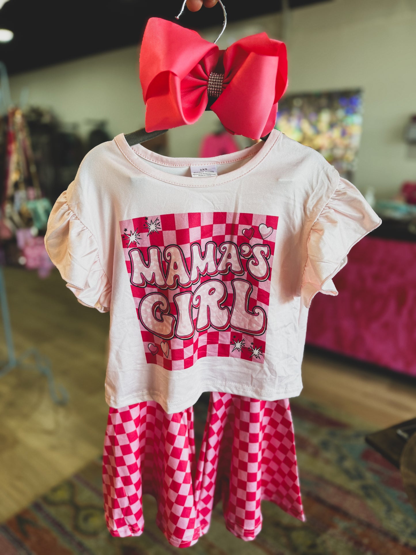 Mamas Girl Checkered Set
