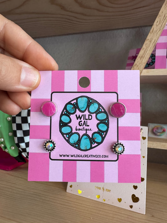 Pink Stud Set