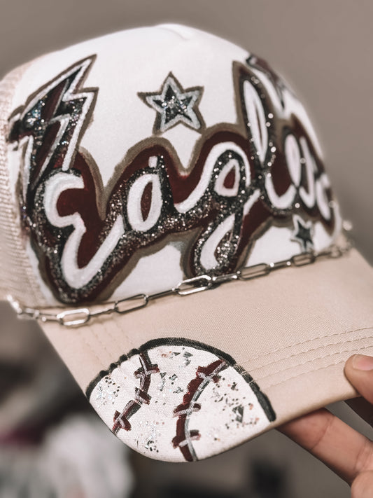 Eagles Painted Trucker