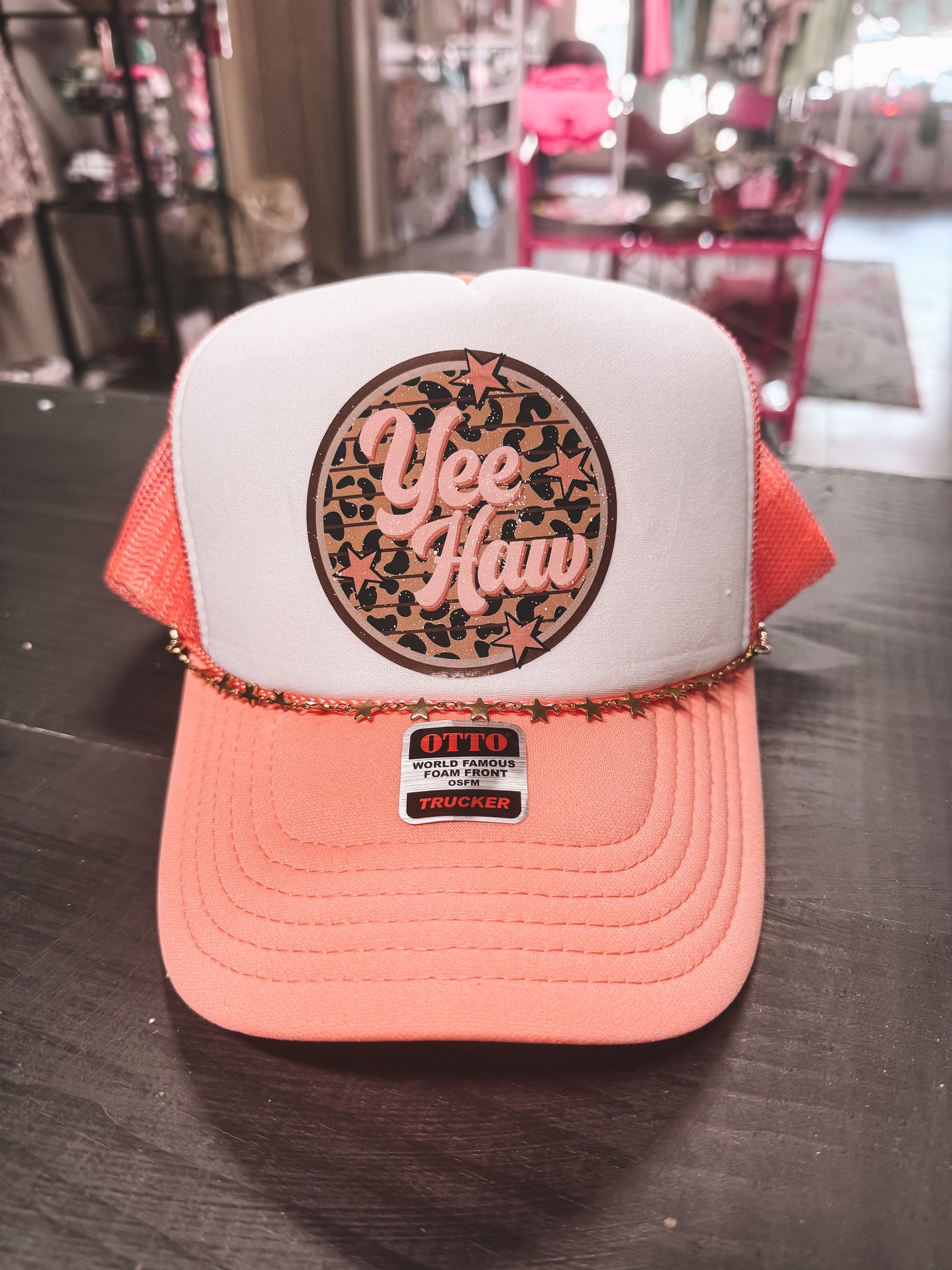 Yee Haw Coral Trucker