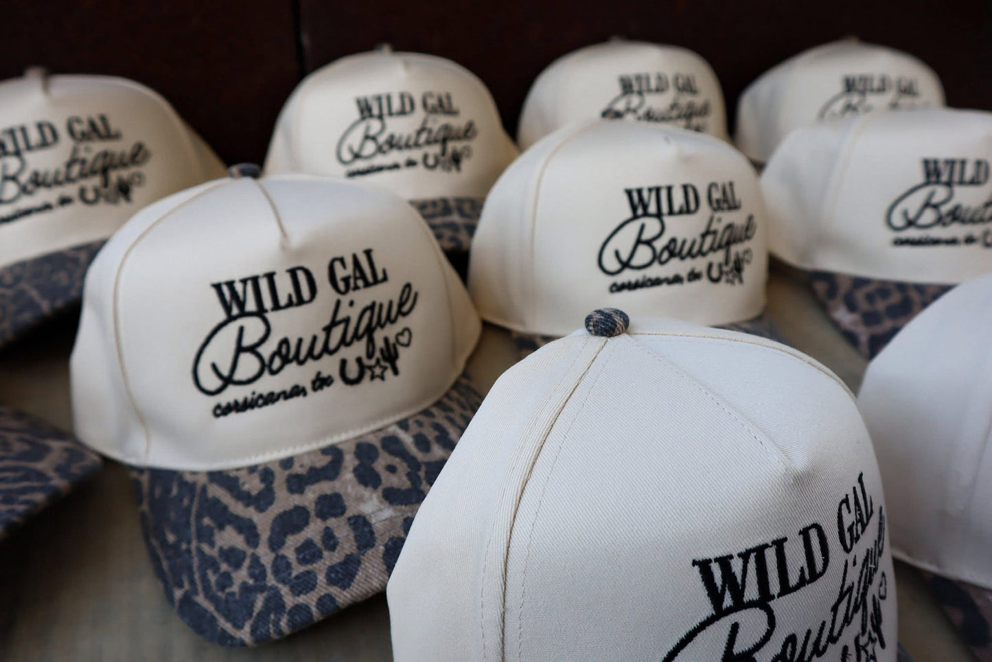 Leopard Wild Gal Boutique Embroidered Trucker