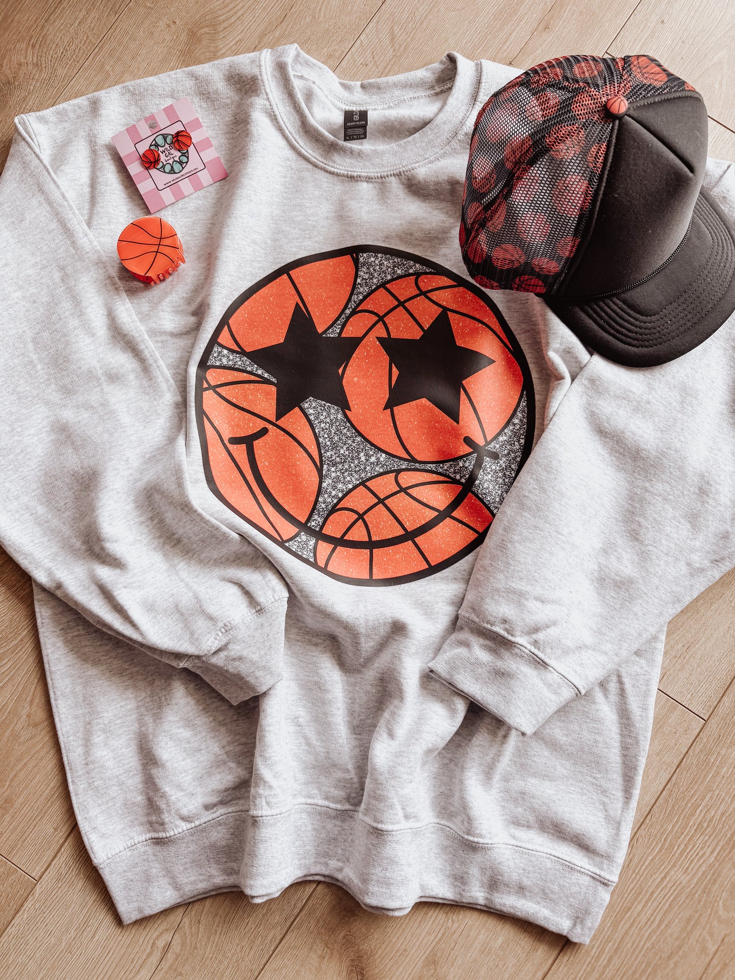 Basketball Smiley Sweatshirt