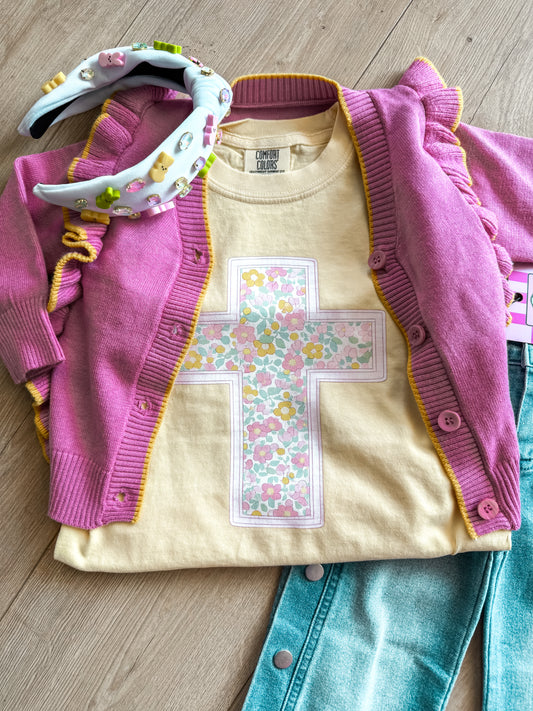 Spring Bloom Cross Tee