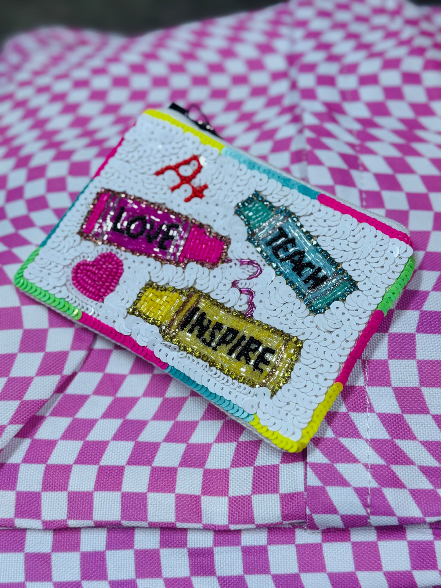 Teacher Beaded Coin Bags