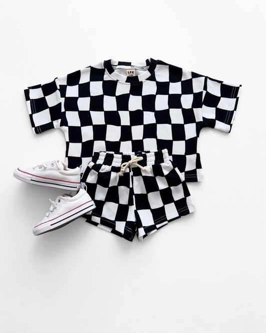 Black & White Checkered Set