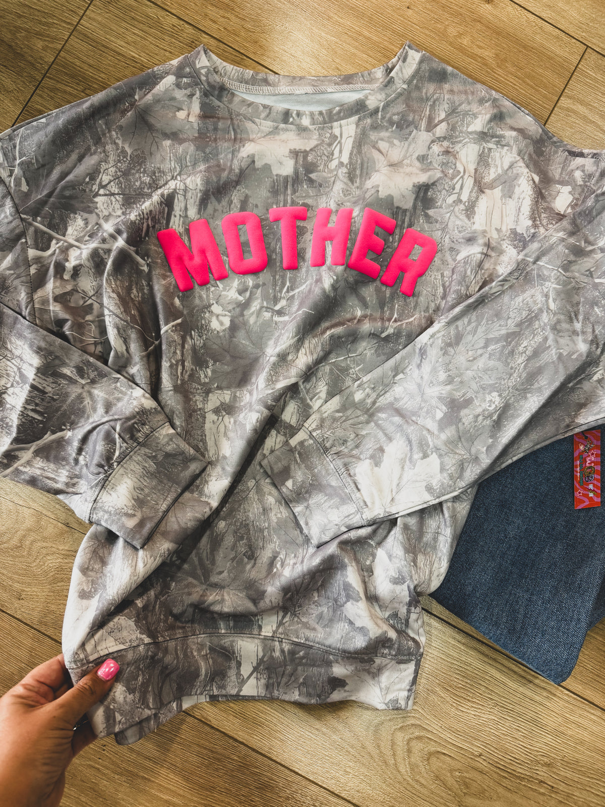 Camo Mother Crew Long-sleeve