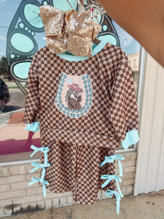 Cowgirl Checkered Set