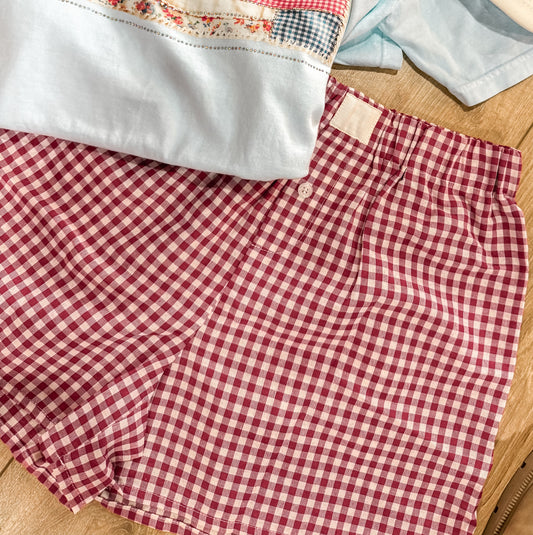 Picnic Gingham Boxer Shorts (Women’s)