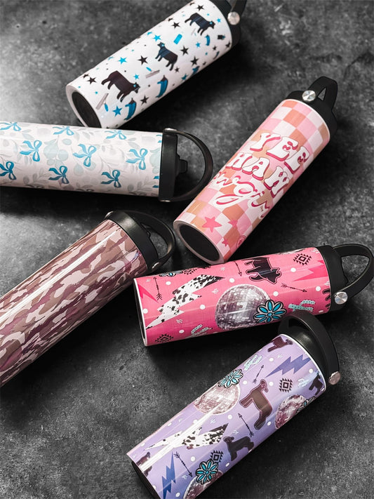 Water Bottles W/ Handle & Straw