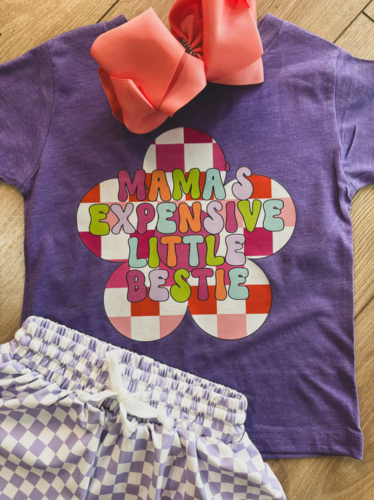 Mamas Expensive Little Bestie Girls Tee