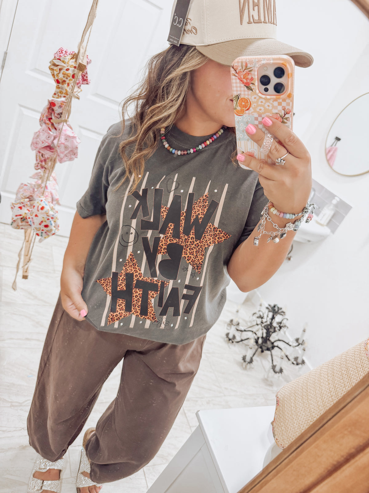Walk By Faith Bling Tee