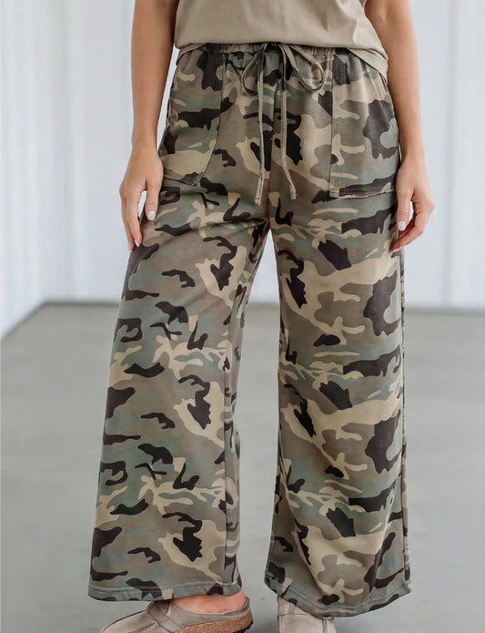 Camo Wide Leg Pants