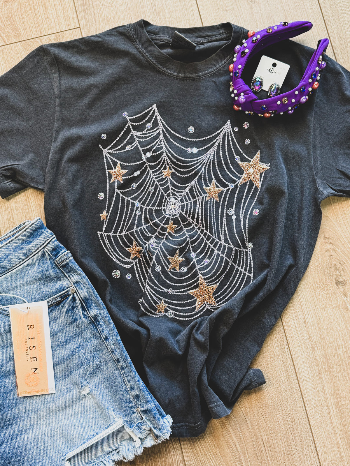 Blingy Spider Webs Tee