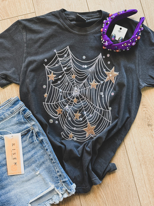 Blingy Spider Webs Tee