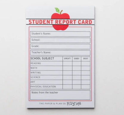 Kids Playtime Pad - Student Report Card