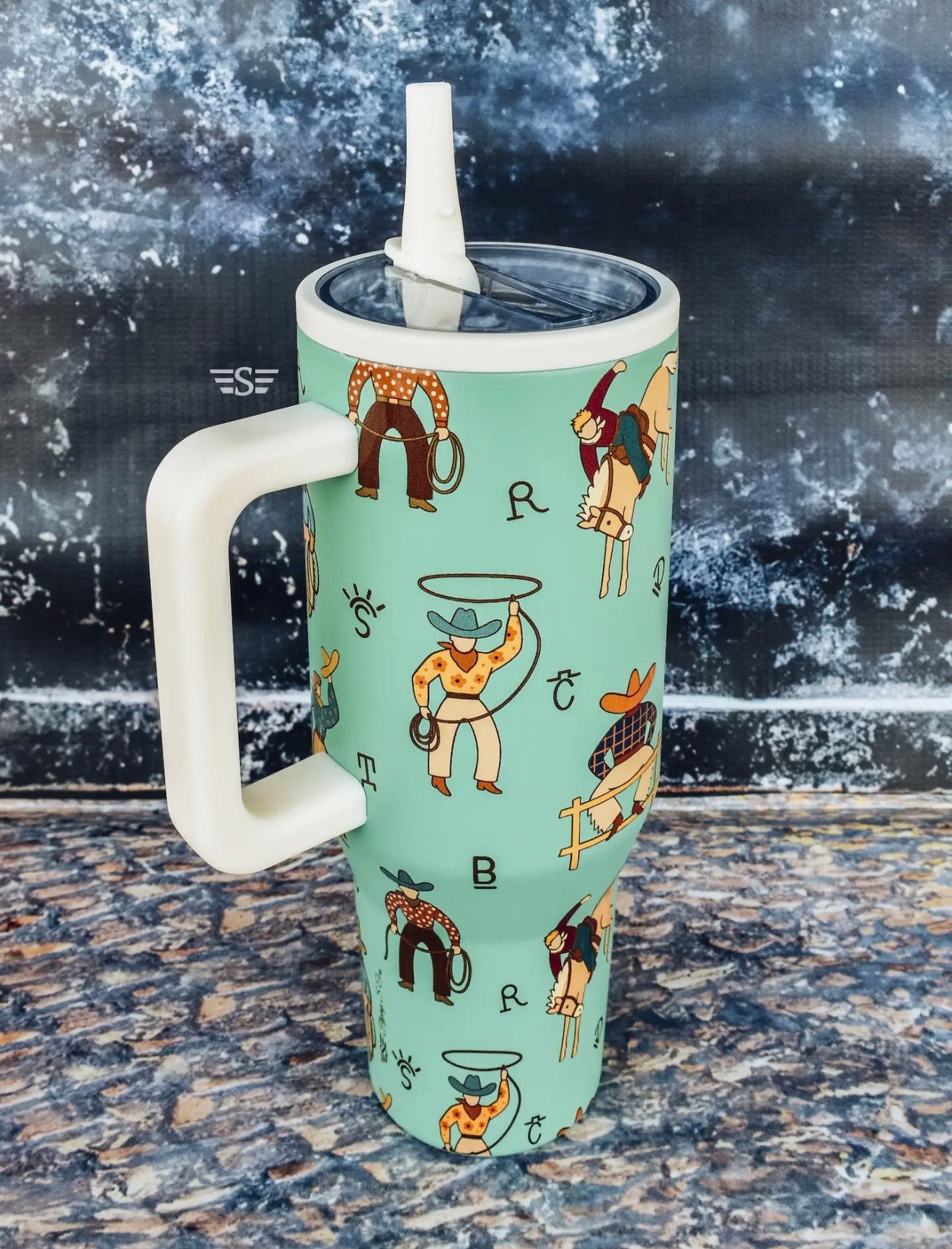 Life Of A Cowboy Flip Lid Tumbler 32oz.