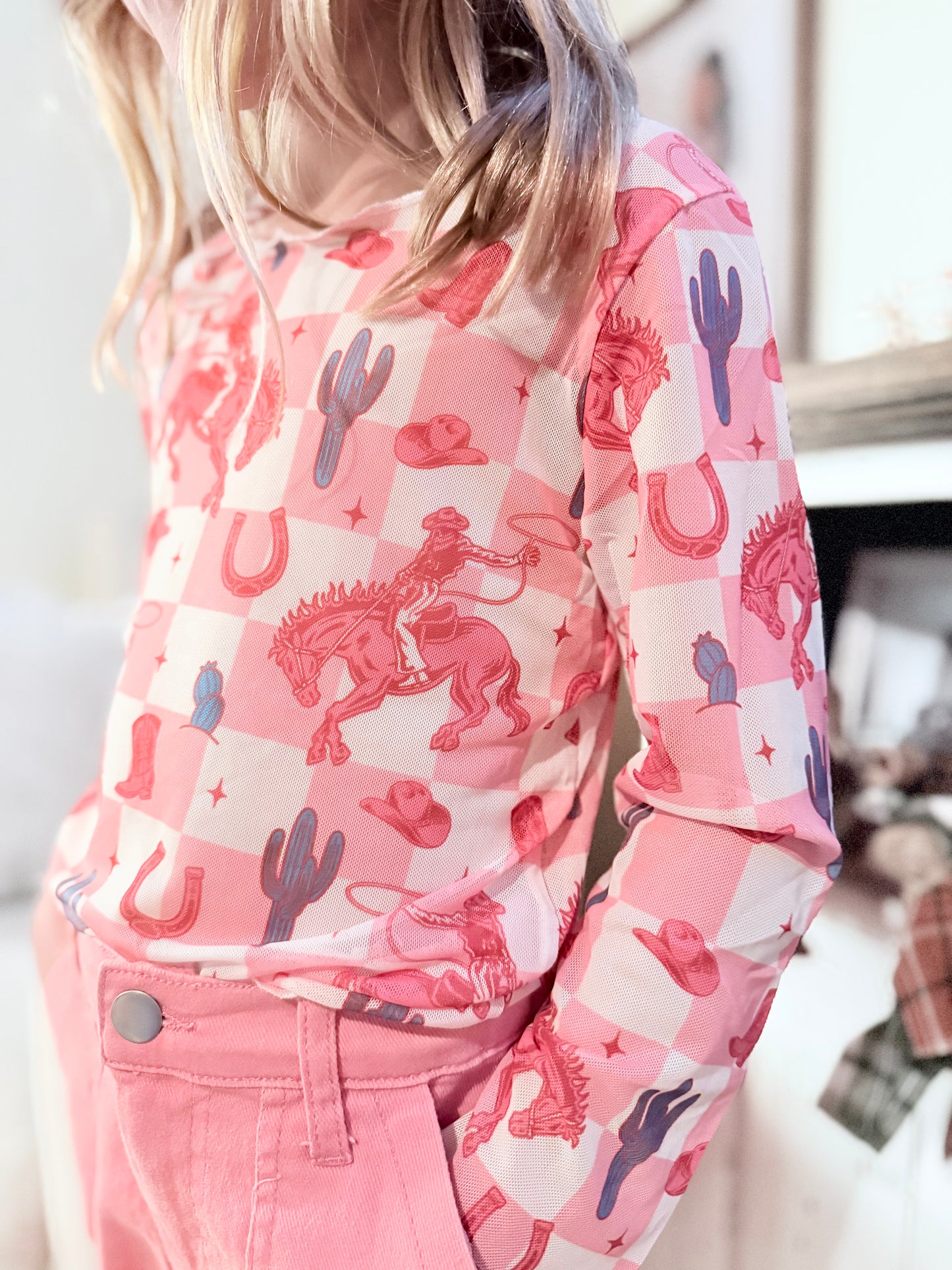 Rodeo Check Mesh Top