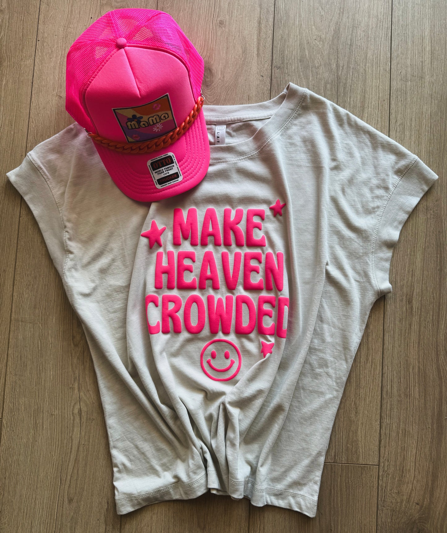 (Cap Sleeve) Make Heaven Crowded Puff Tee