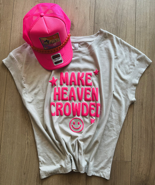 (Cap Sleeve) Make Heaven Crowded Puff Tee
