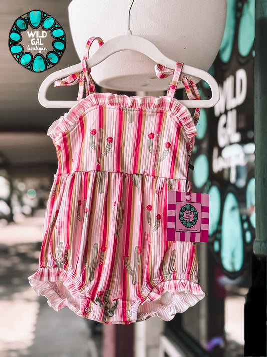 Cactus Stripes Bubble Onesie