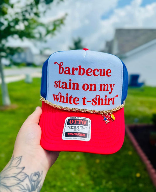 4th of July BBQ Stain Trucker