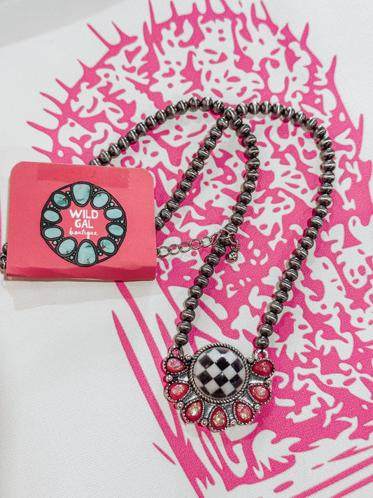 Punchy & Pink Pearl Necklace