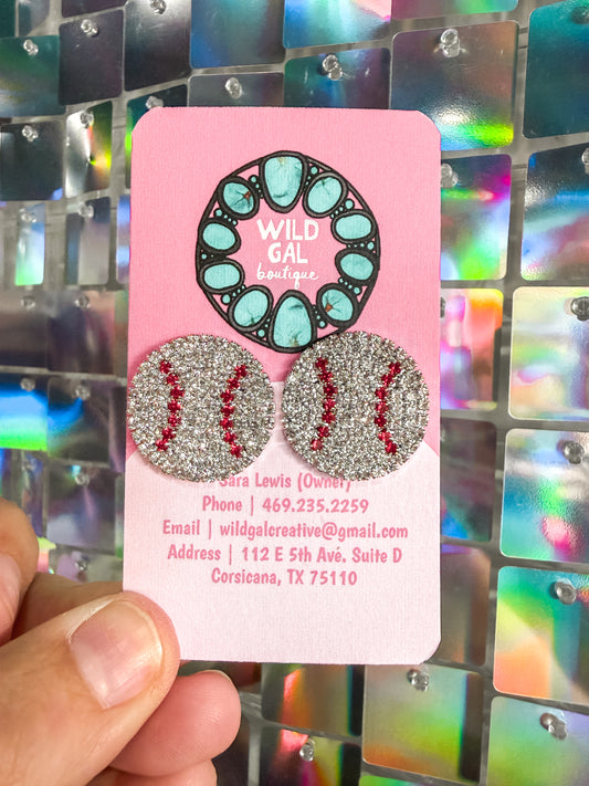 Baseball Stud Earrings