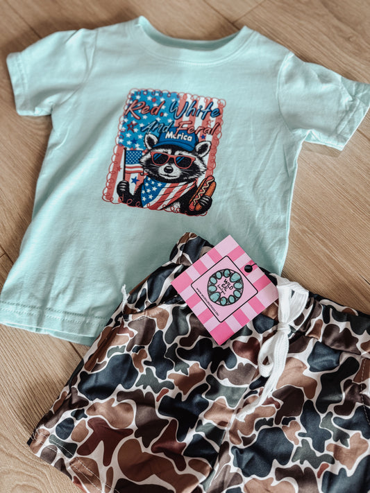 Feral 4th Of July Tee