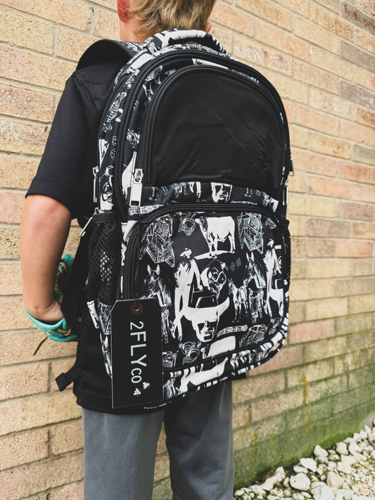 Black & White Vintage Western Backpack
