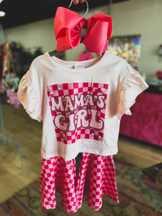 Mamas Girl Checkered Set