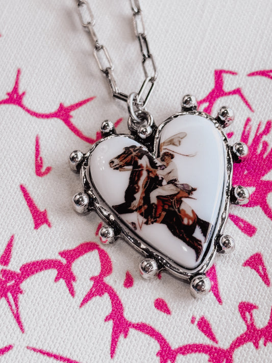 Saddle My Heart Pendant Necklace