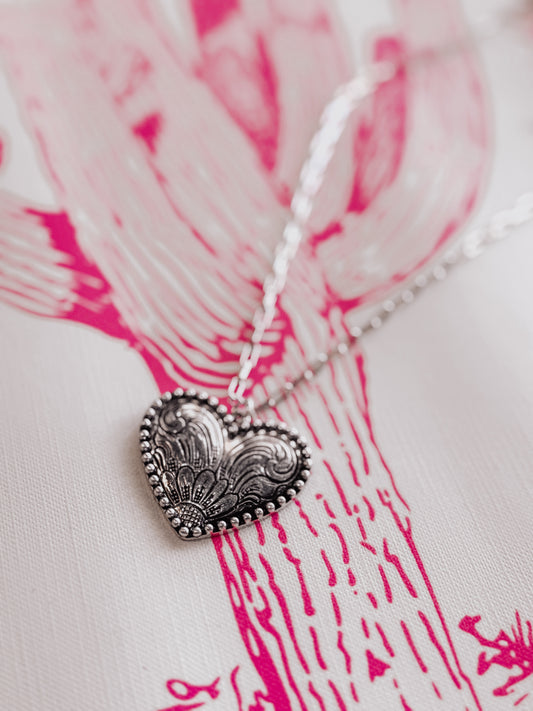 Tooled Heart Necklace