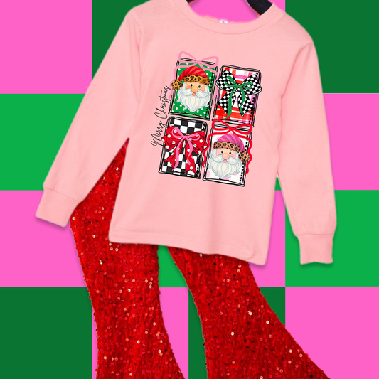 Christmas Collage Long Sleeve Tee