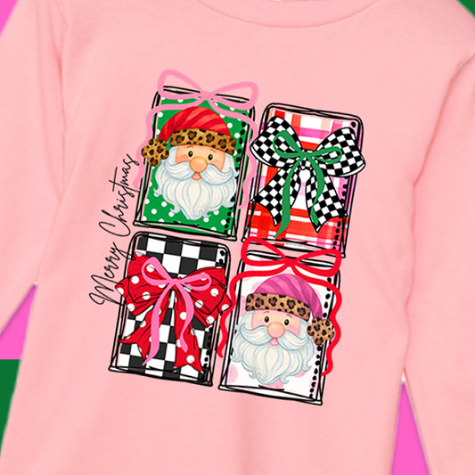 Christmas Collage Long Sleeve Tee