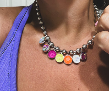 Neon Wildflower Statement Necklace